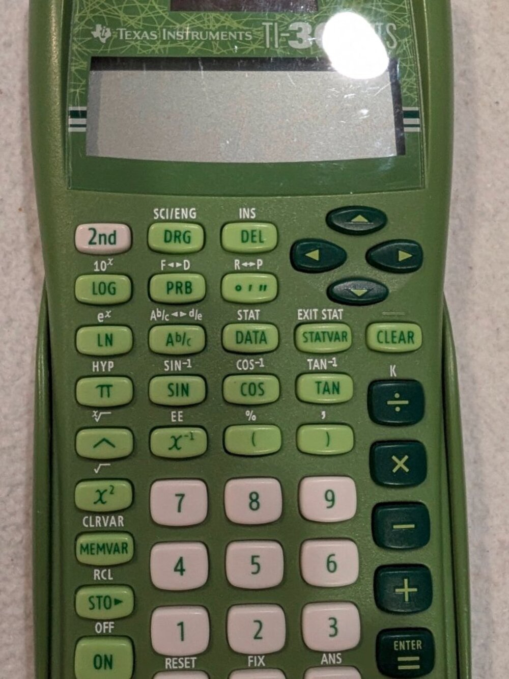 Texas Instruments TI-30X IIS Green Scientific Calculator Y2K Retro - 1370